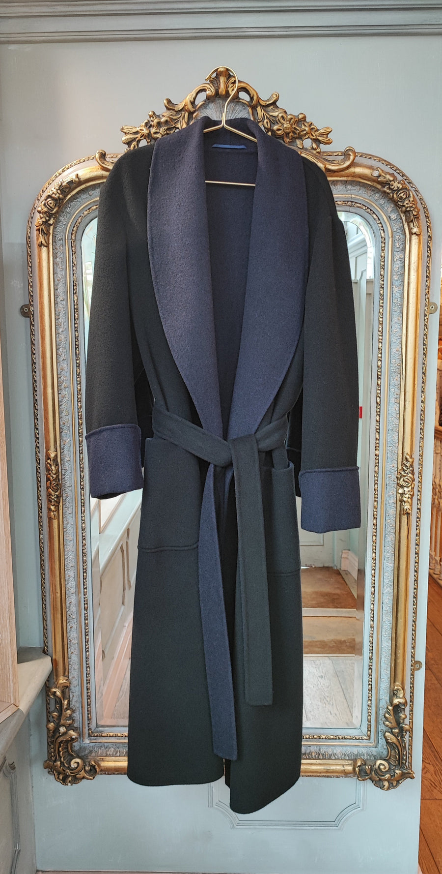 VIVIENNE WESTWOOD OLD TOWN COAT IN BLACK/NAVY