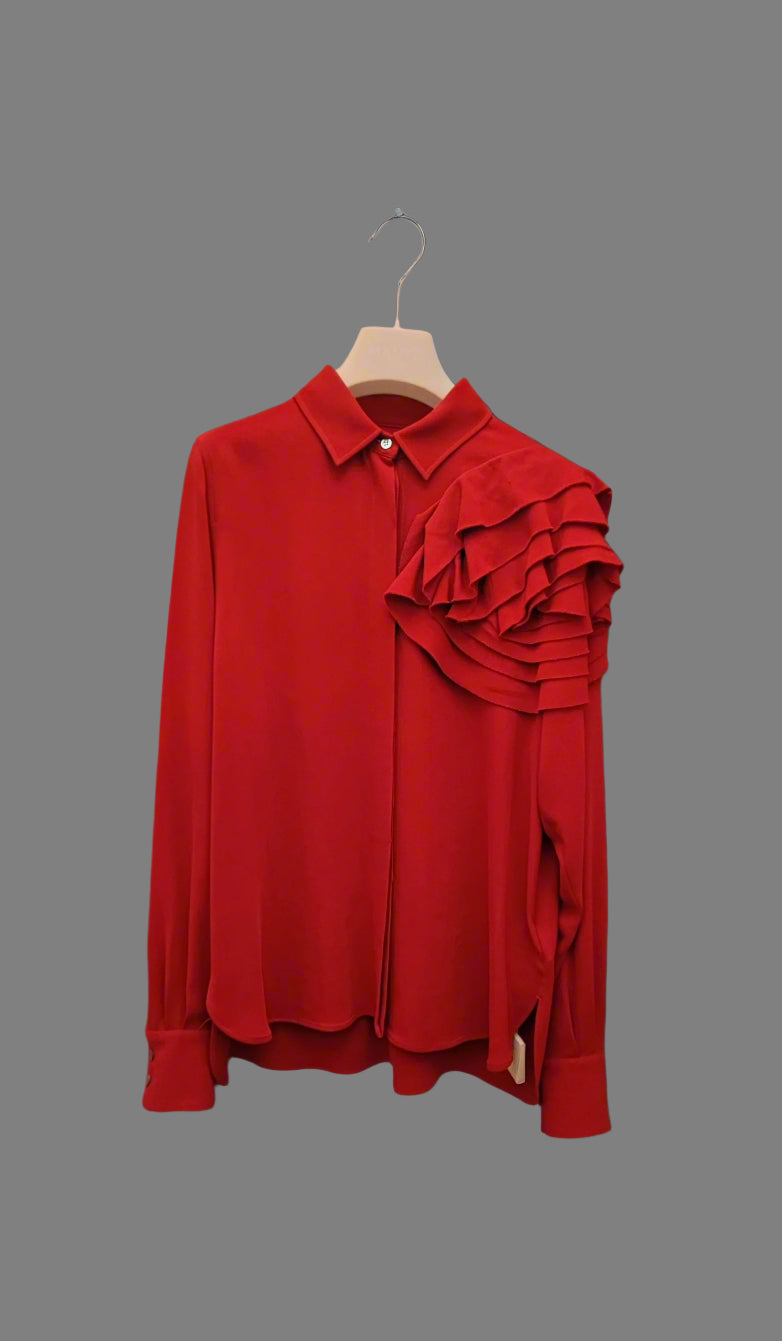 MANTU RED SHIRT WITH FLOWER