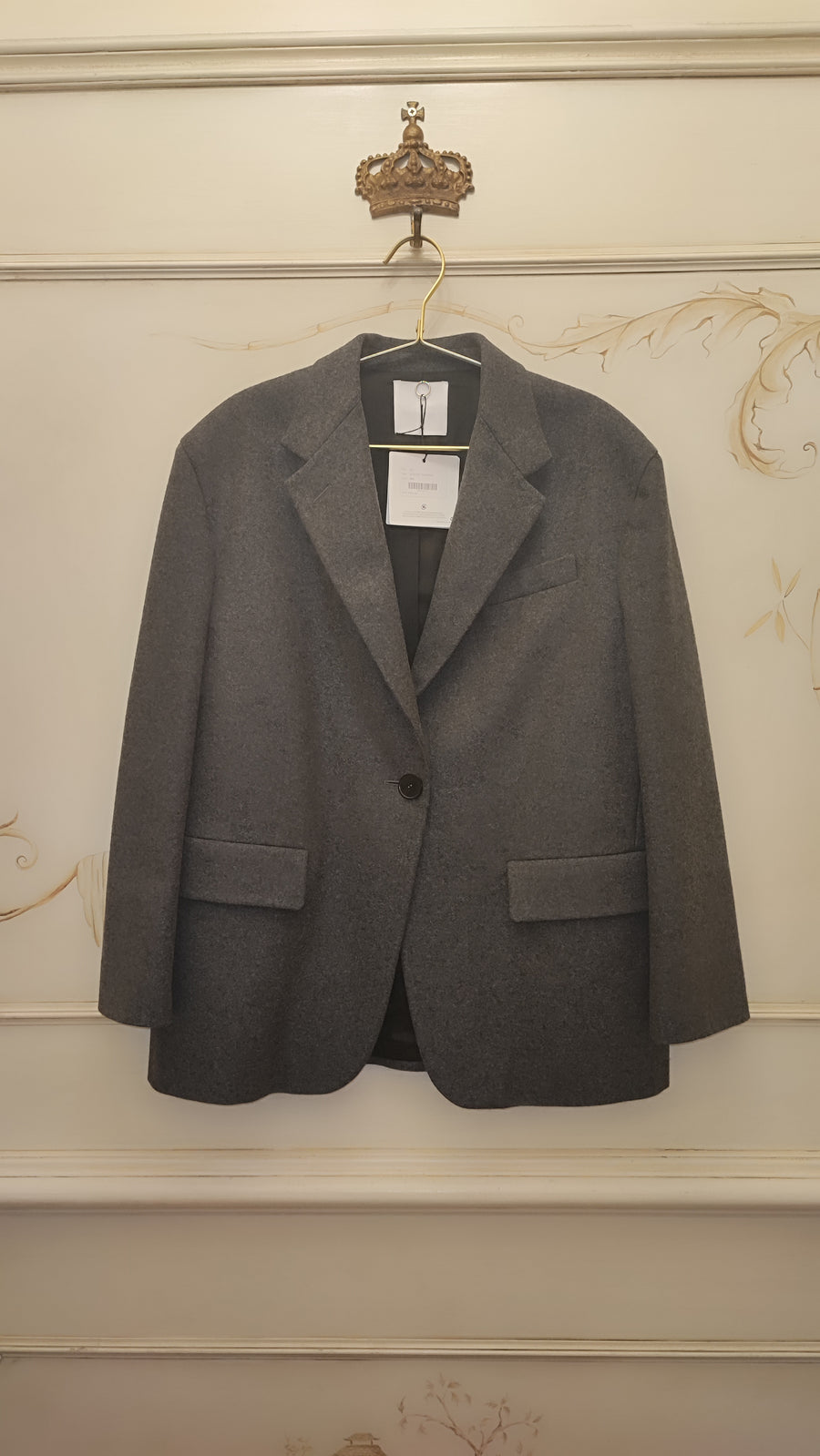 MANTU WOOL BLAZER IN GREY