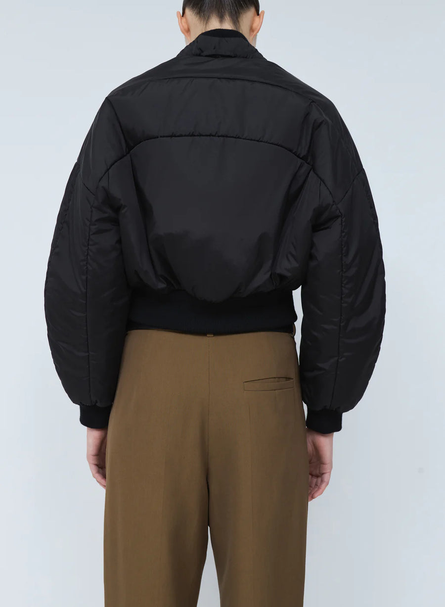 KASSL EDITIONS BOMBER CROPPED IN BLACK