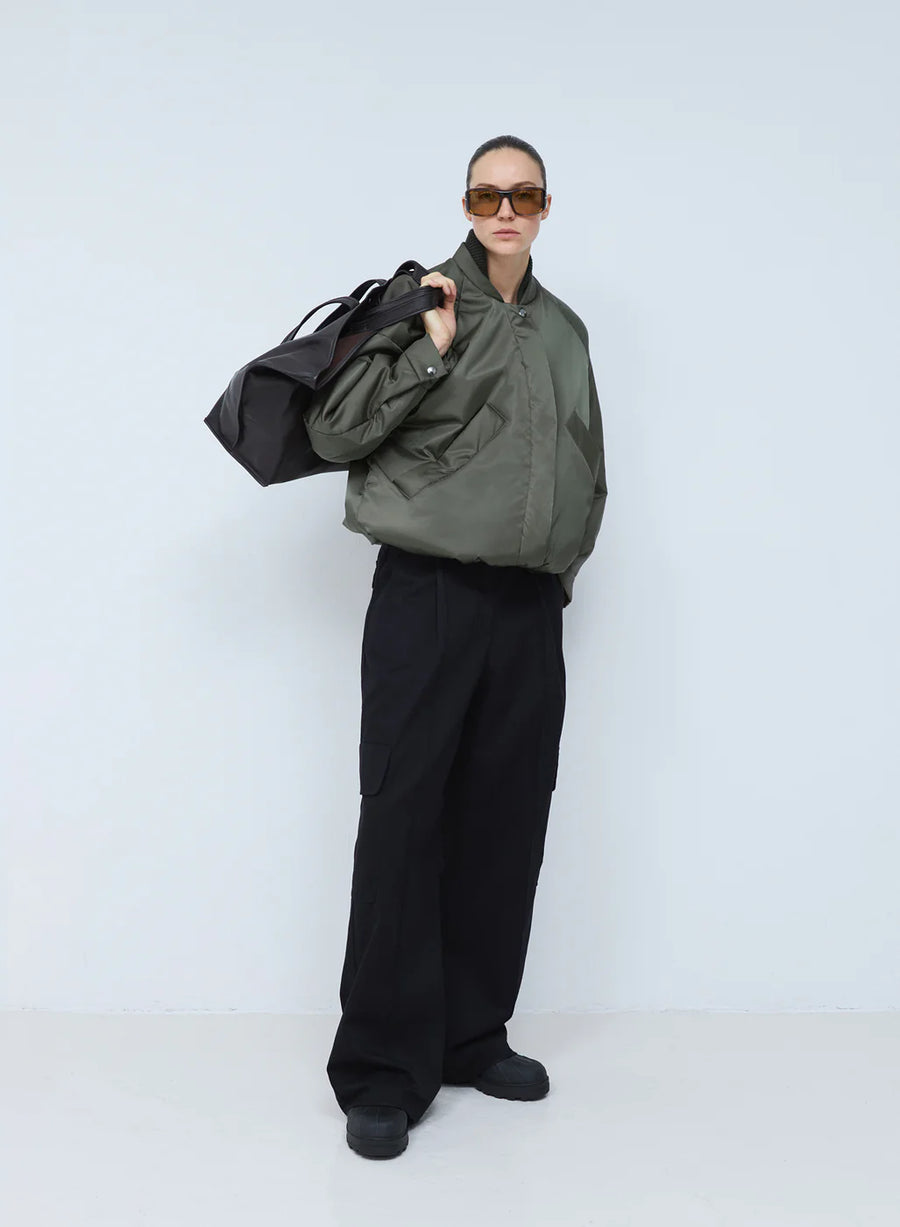 KASSL EDITIONS OVERSIZED BOMBER KHAKI