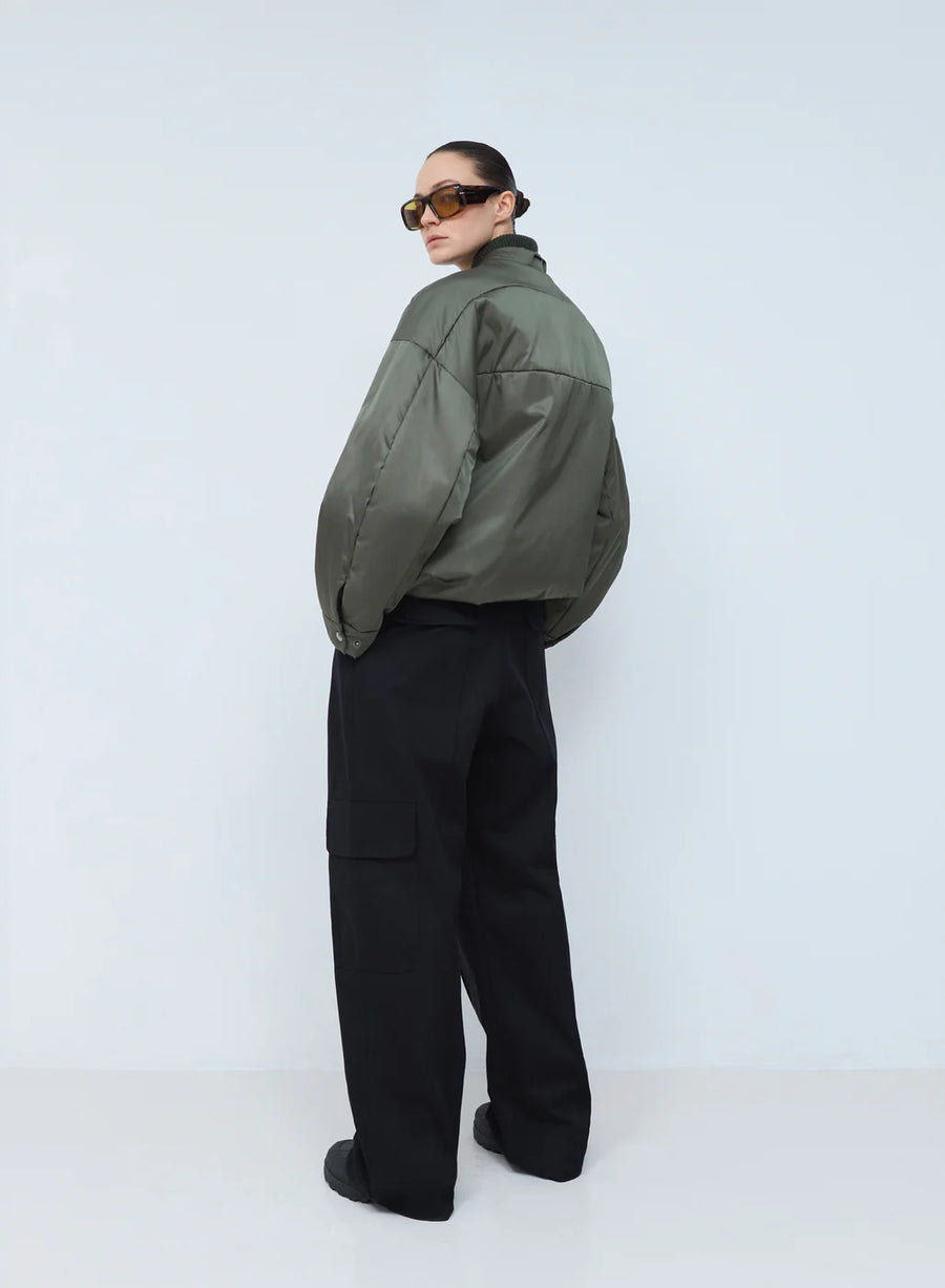 KASSL EDITIONS OVERSIZED BOMBER KHAKI