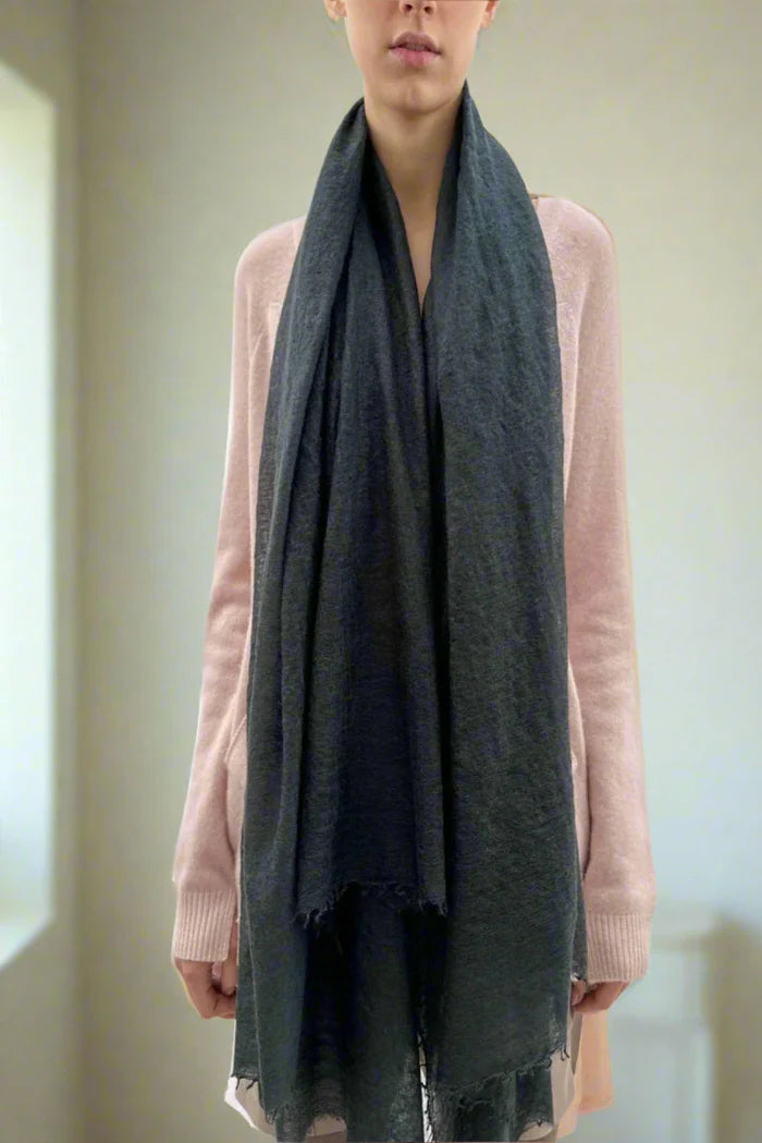 SIAN JACOBS MARMEE CASHMERE SCARF IN NIGHTSHADE
