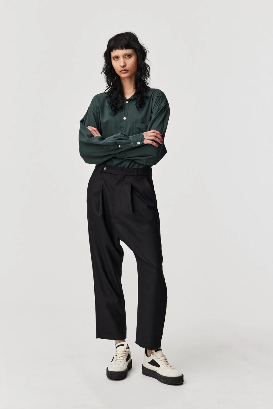 ADNYM ALO P TROUSERS IN SMOKE BLACK