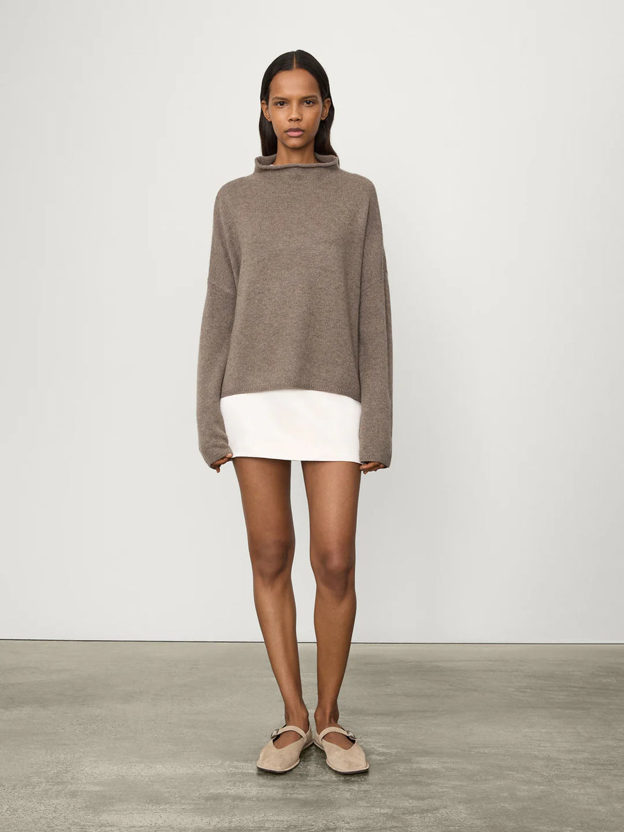 LISA YANG SANDY SWEATER IN TRUFFLE