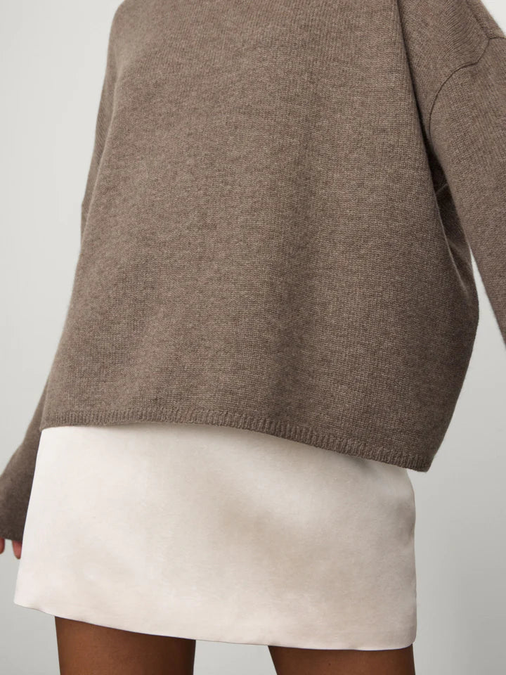 LISA YANG SANDY SWEATER IN TRUFFLE