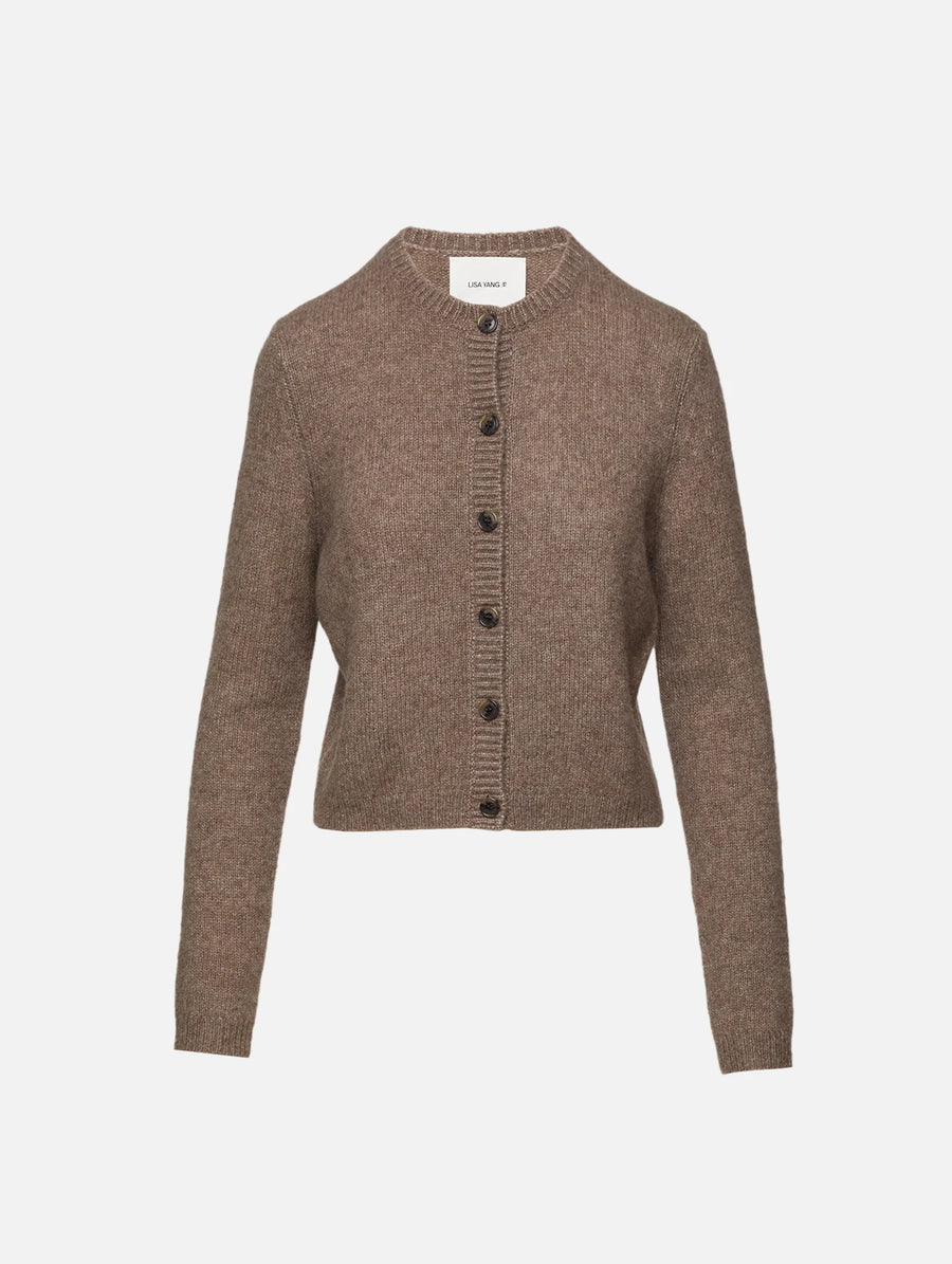 LISA YANG FELICIA CARDIGAN IN NOUGAT