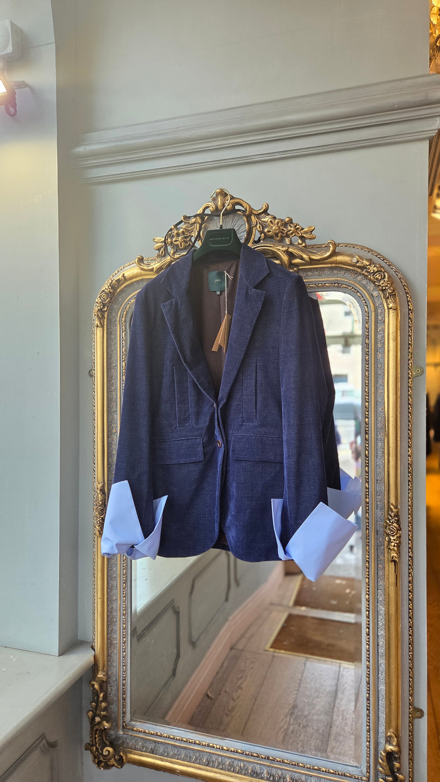 JEJIA HARRY BLAZER IN BLUE VELVET