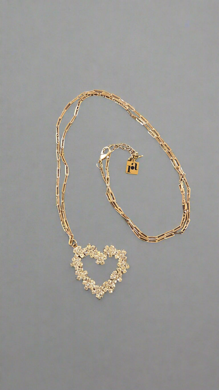ROSANTICA ANICE HEART NECKLACE IN GOLD