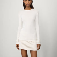 LISA YANG VIVIAN LONG SLEEVED T-SHIRT IN SALT