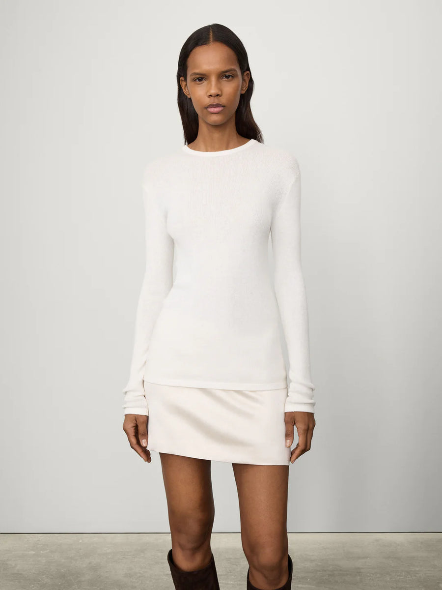 LISA YANG VIVIAN LONG SLEEVED T-SHIRT IN SALT