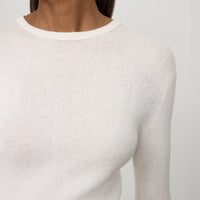 LISA YANG VIVIAN LONG SLEEVED T-SHIRT IN SALT