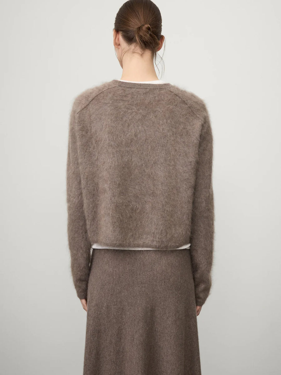 LISA YANG LEXIA SWEATER IN TRUFFLE BRUSHED