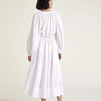 MONDO CORSINI VICTORINE LINEN DRESS IN WHITE