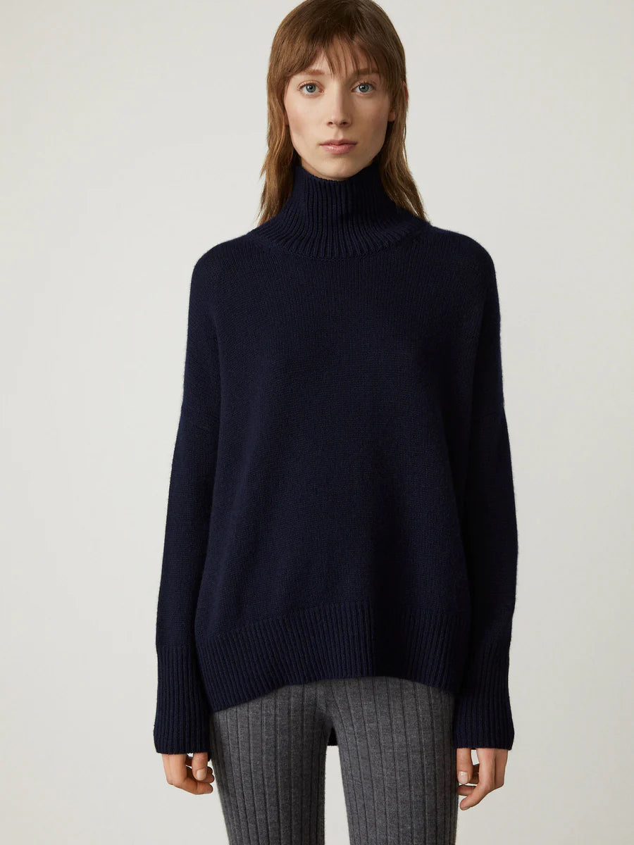 LISA YANG HEIDI SWEATER IN NAVY