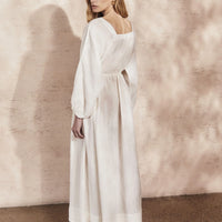 MONDO CORSINI DANA LINEN DRESS IN PANNA (CREAM)
