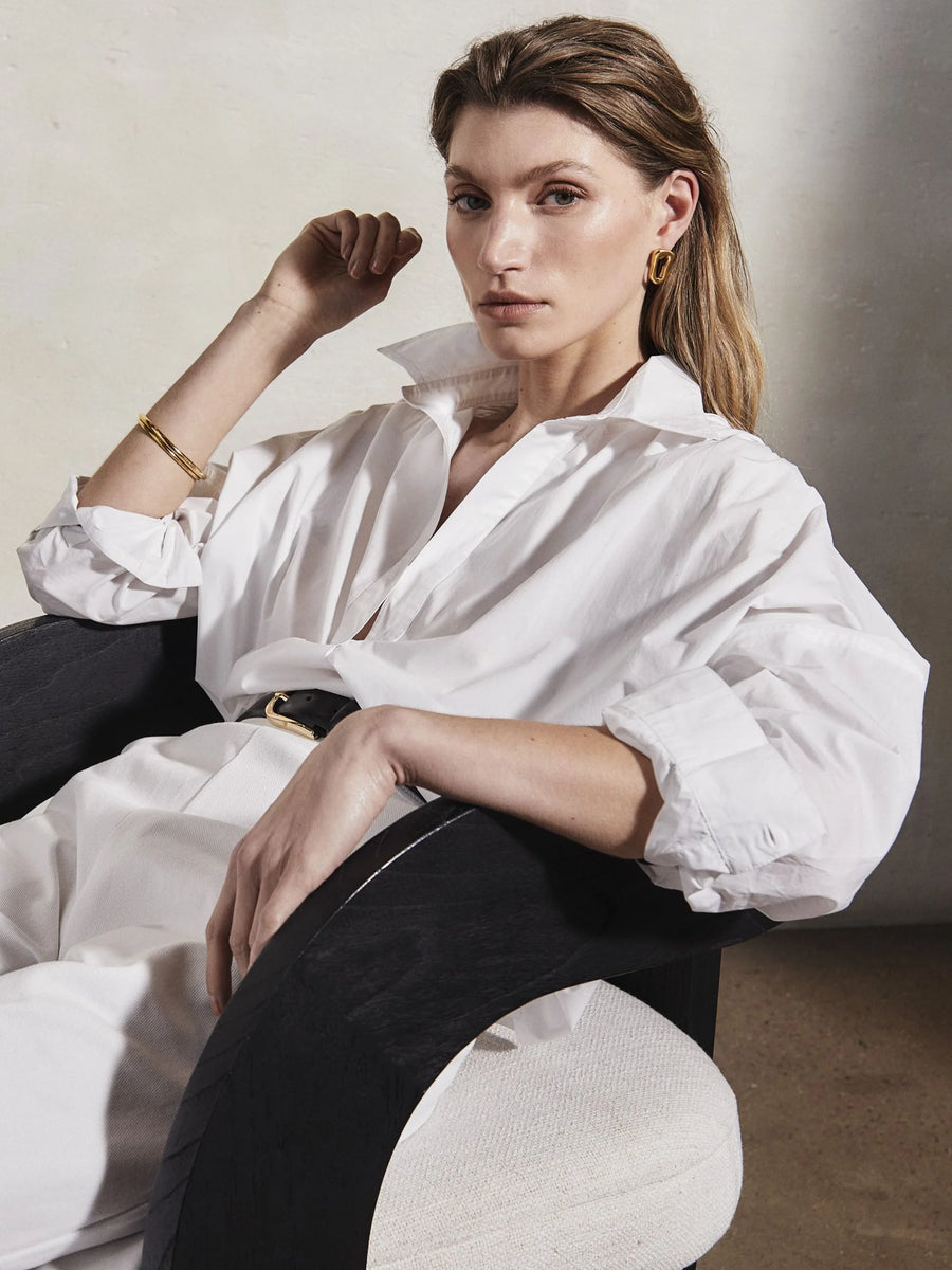 MONDO CORSINI LETIZIA SHIRT IN WHITE