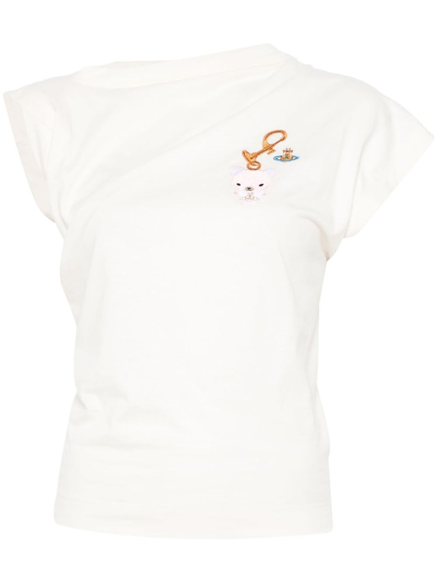 VIVIENNE WESTWOOD BEAR HEBO TOP IN WHITE