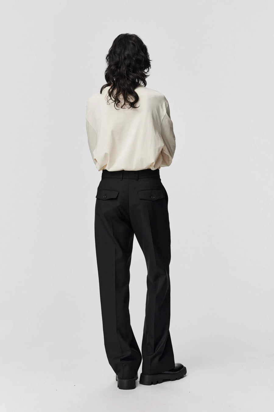 ADNYM GARCON TROUSERS IN BLACK TROPICAL