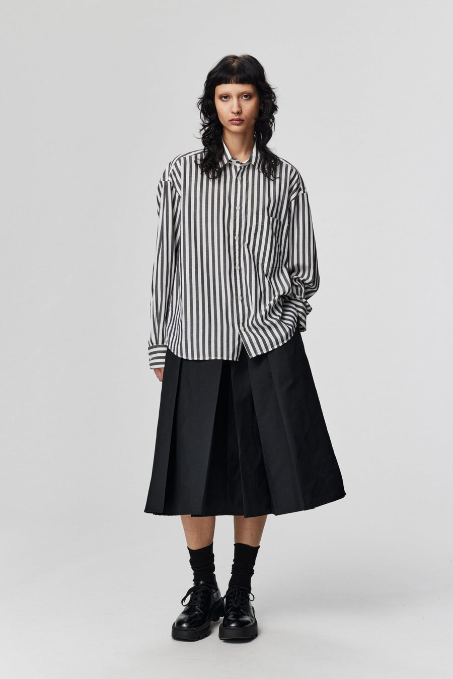 ADNYM TAQ SHIRT IN BLACK STRIPE