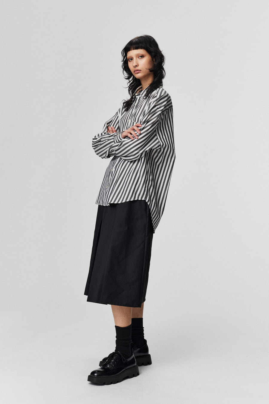 ADNYM TAQ SHIRT IN BLACK STRIPE