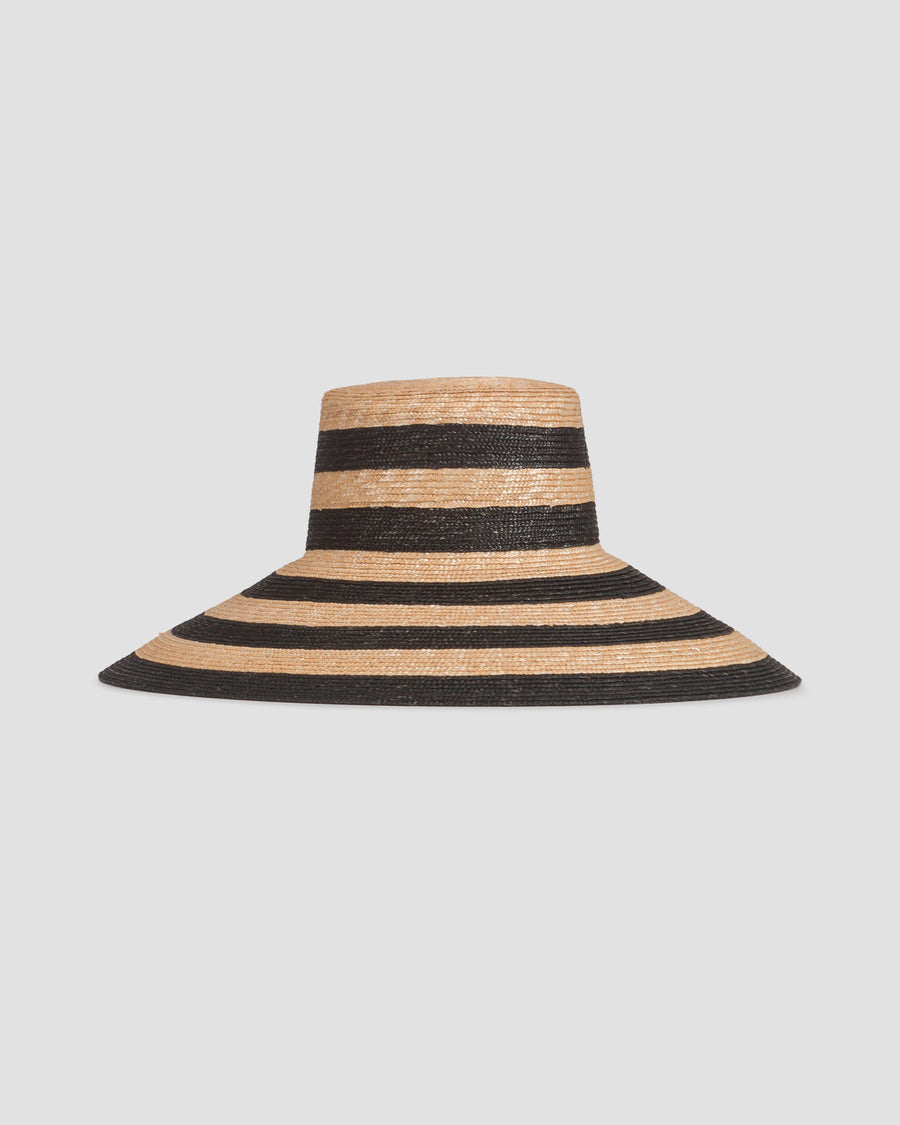 CATARZI FEDORA IN NATURAL - DARK BROWN/STRAW