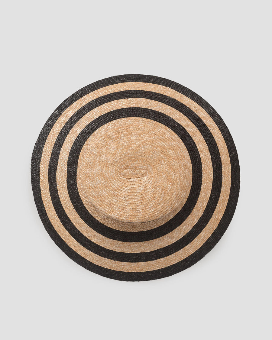 CATARZI FEDORA IN NATURAL - DARK BROWN/STRAW