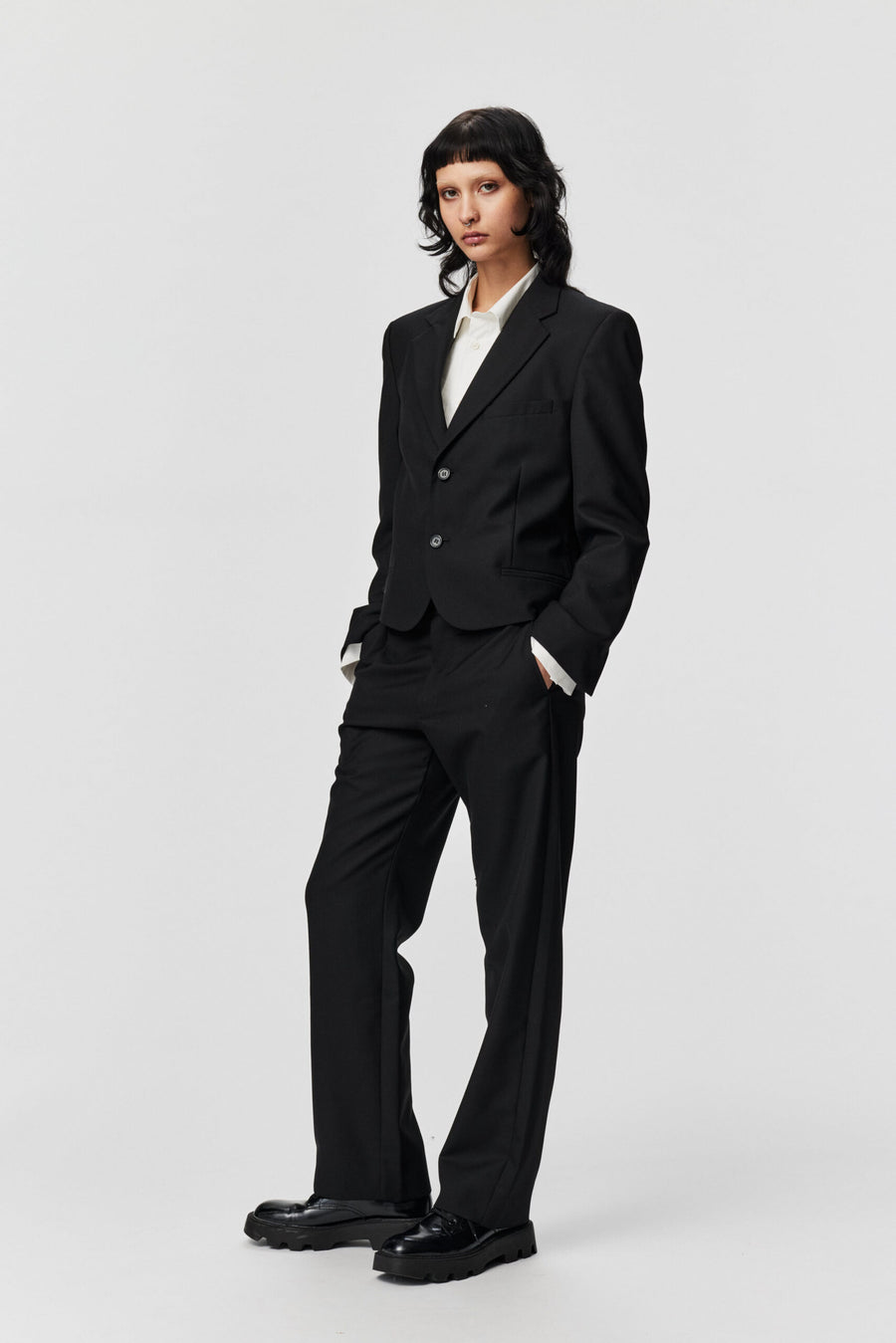 ADNYM NIYA BLAZER IN SMOKE BLACK