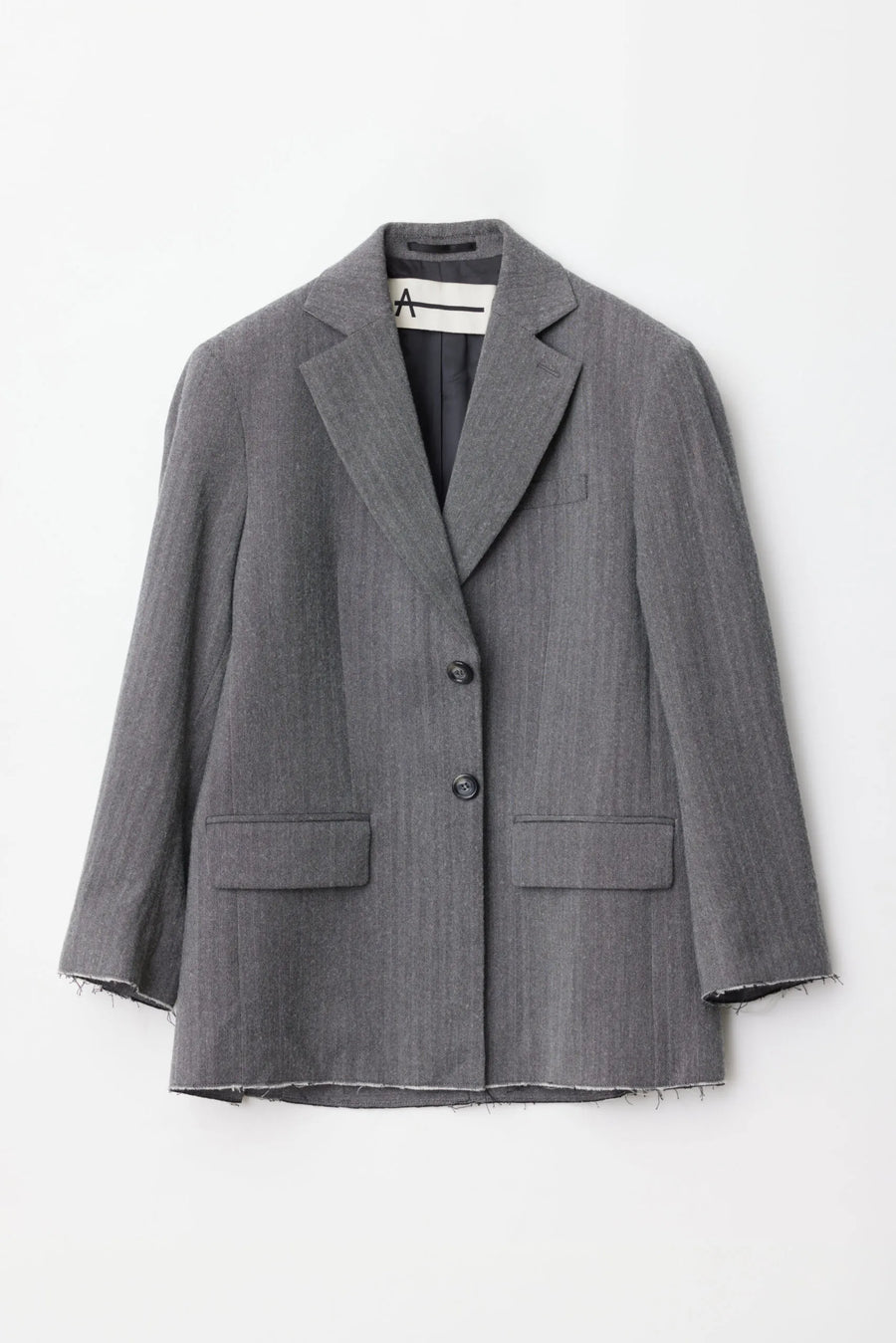 ADNYM LOKE JACKET IN GREY HERRINGBONE