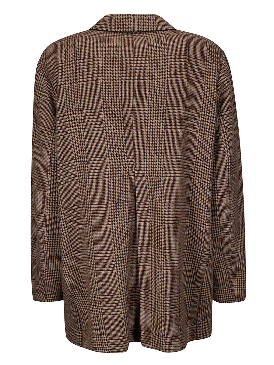 JEJIA BIRKIN BLAZER IN BARLEY BROWN CHECK