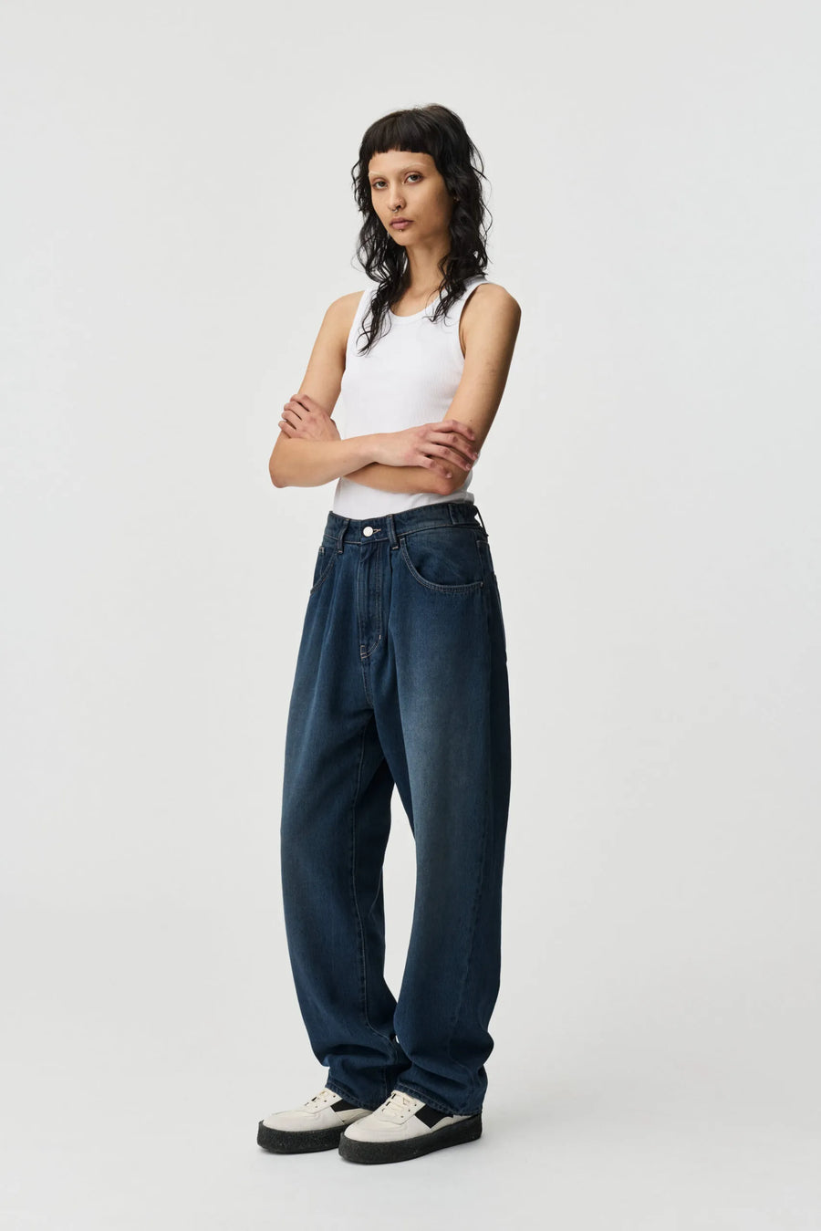 ADNYM HACK JEANS IN FOG BLUE