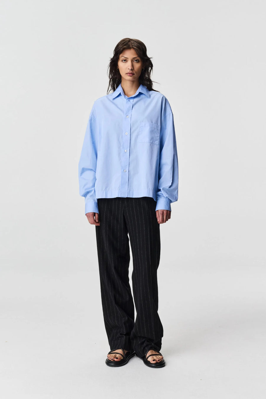 ADNYM MILA SHIRT IN AZZURRO BLUE