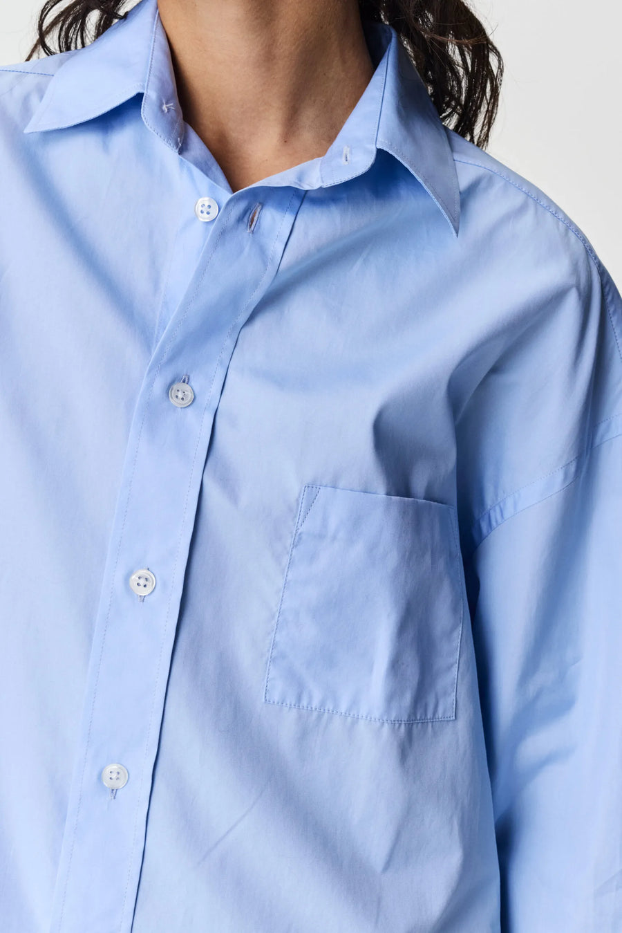 ADNYM MILA SHIRT IN AZZURRO BLUE