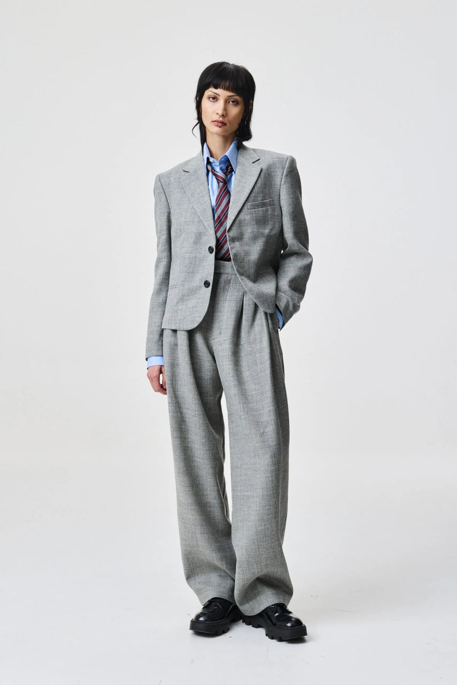ADNYM NIYA BLAZER IN MORNING GREY