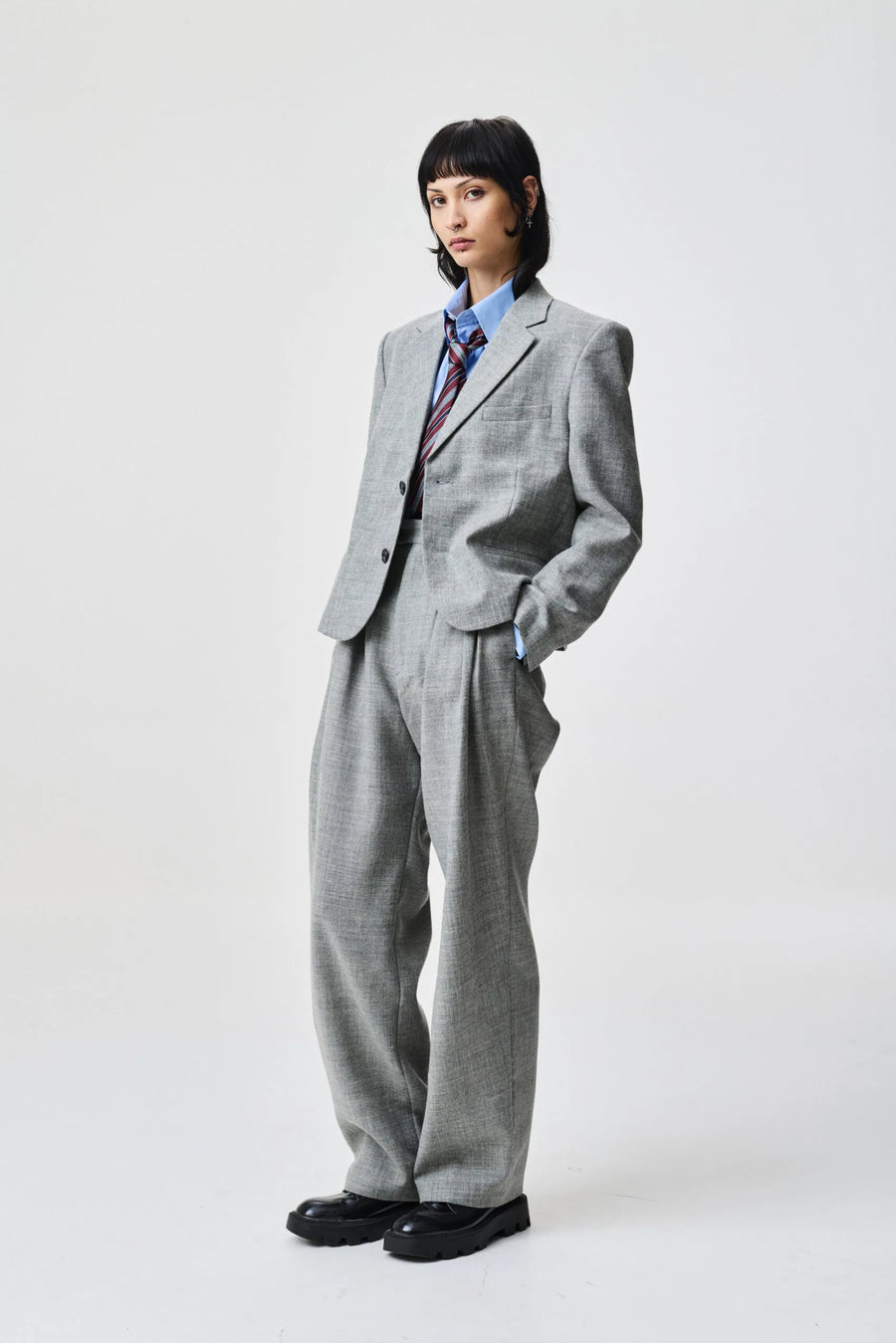 ADNYM NIYA BLAZER IN MORNING GREY