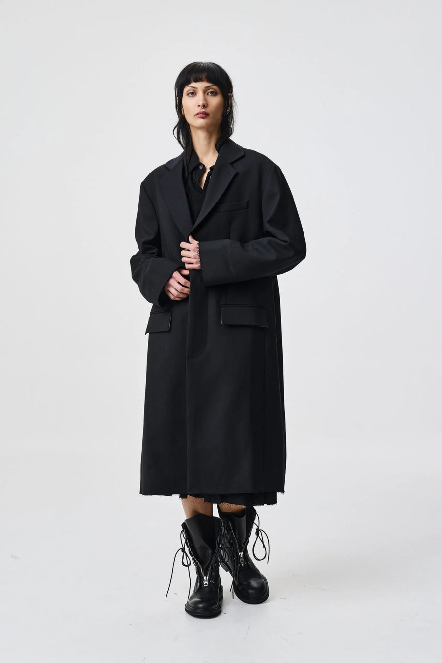 ADNYM AUGI COAT IN BLACK