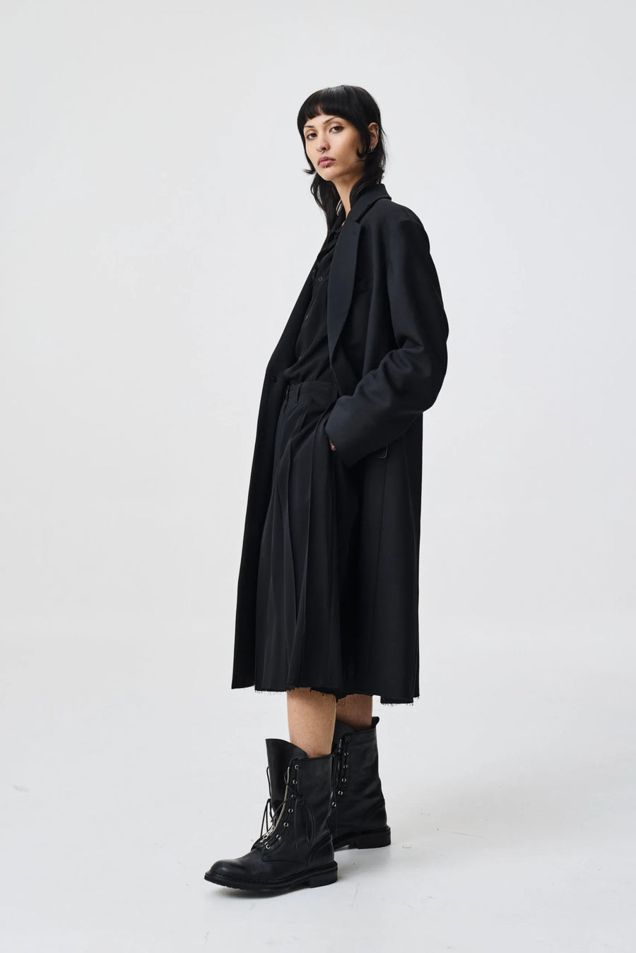 ADNYM AUGI COAT IN BLACK