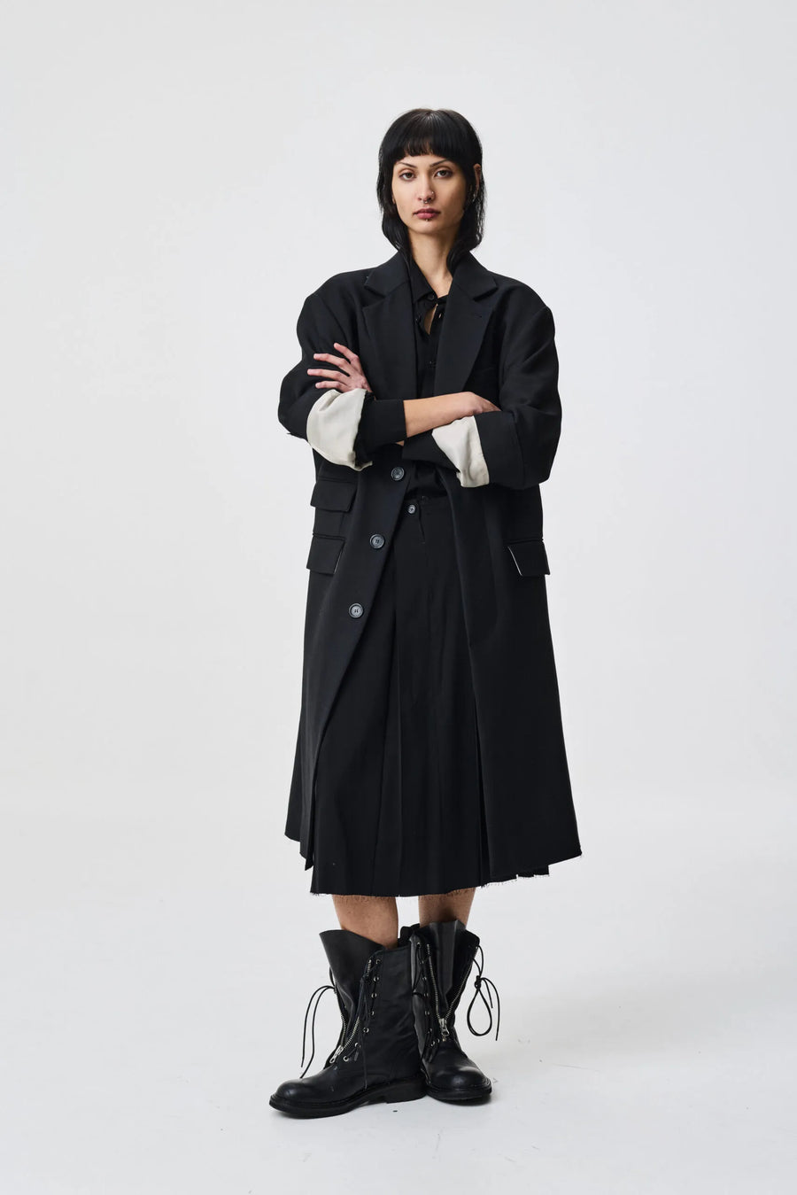 ADNYM AUGI COAT IN BLACK
