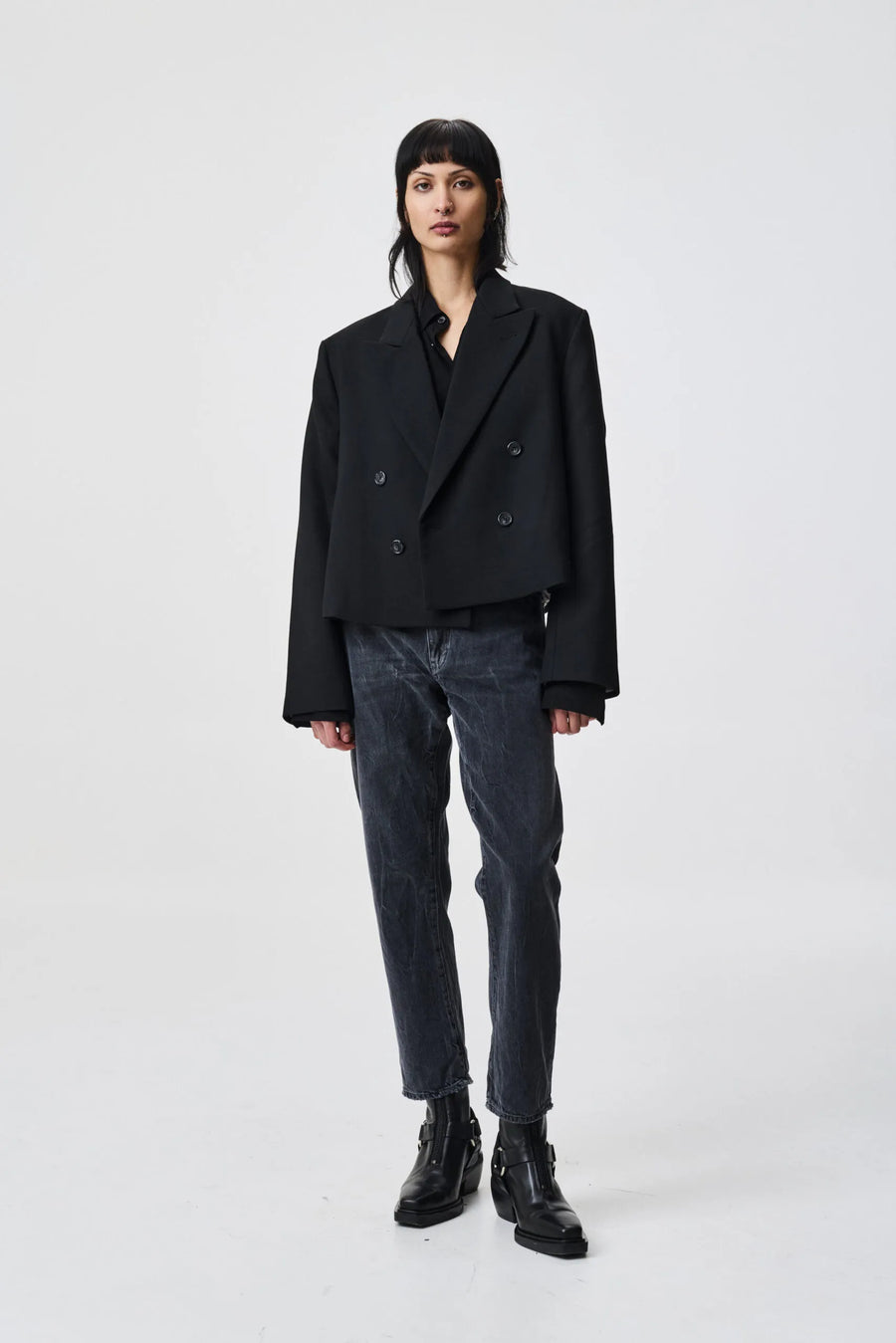ADNYM OREK COAT IN BLACK