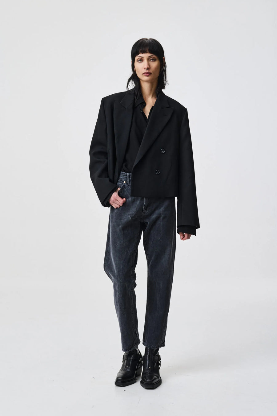 ADNYM OREK COAT IN BLACK