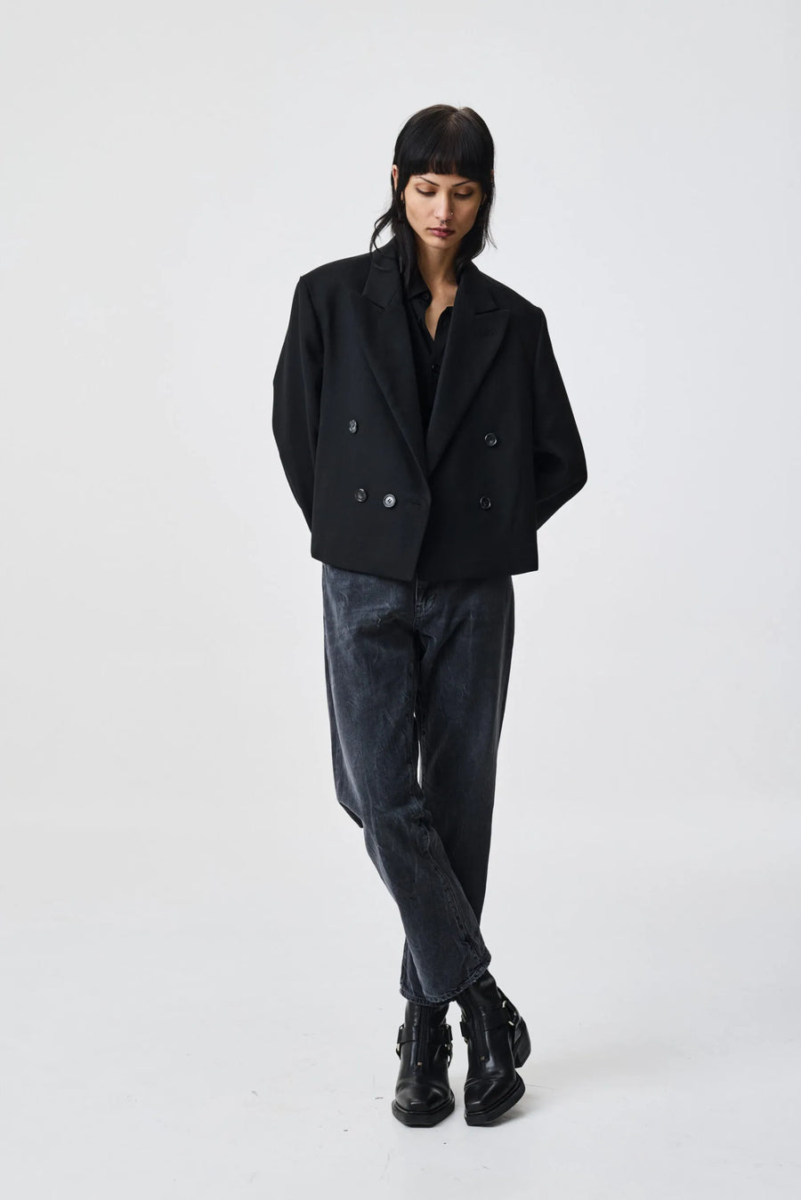 ADNYM OREK COAT IN BLACK