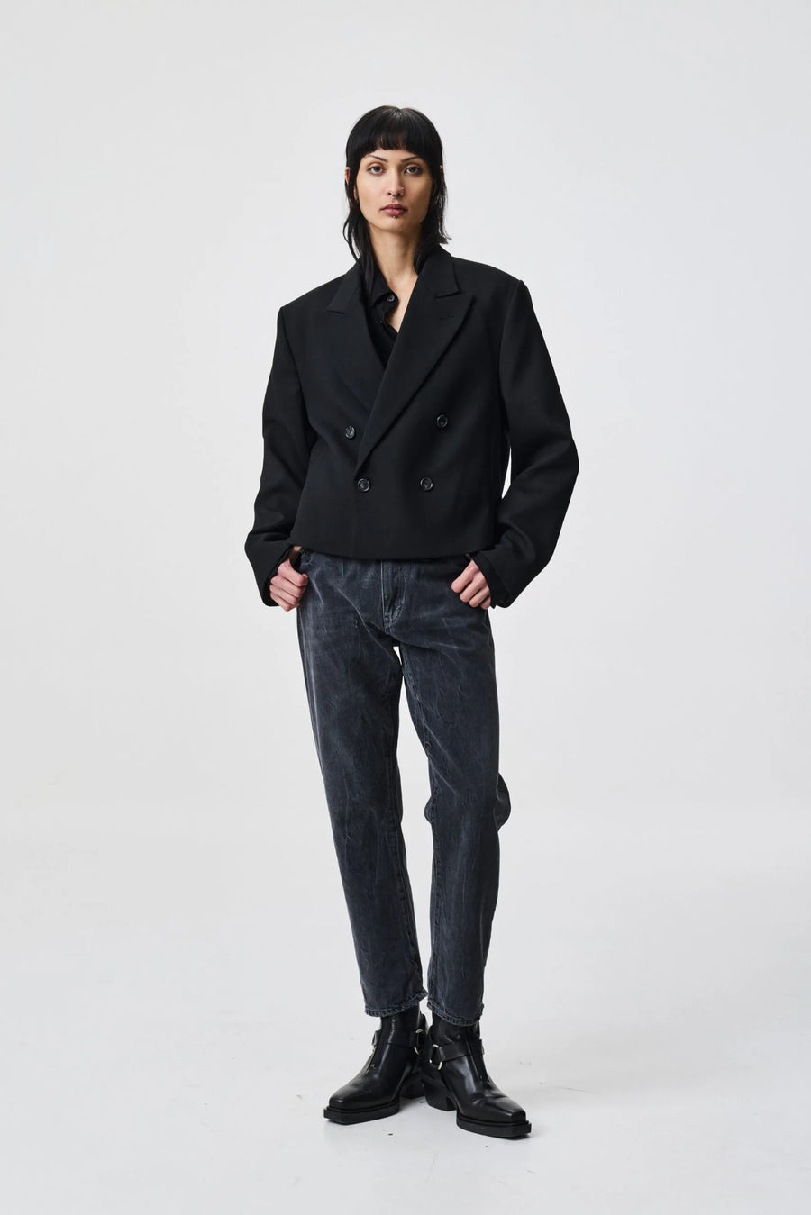 ADNYM OREK COAT IN BLACK