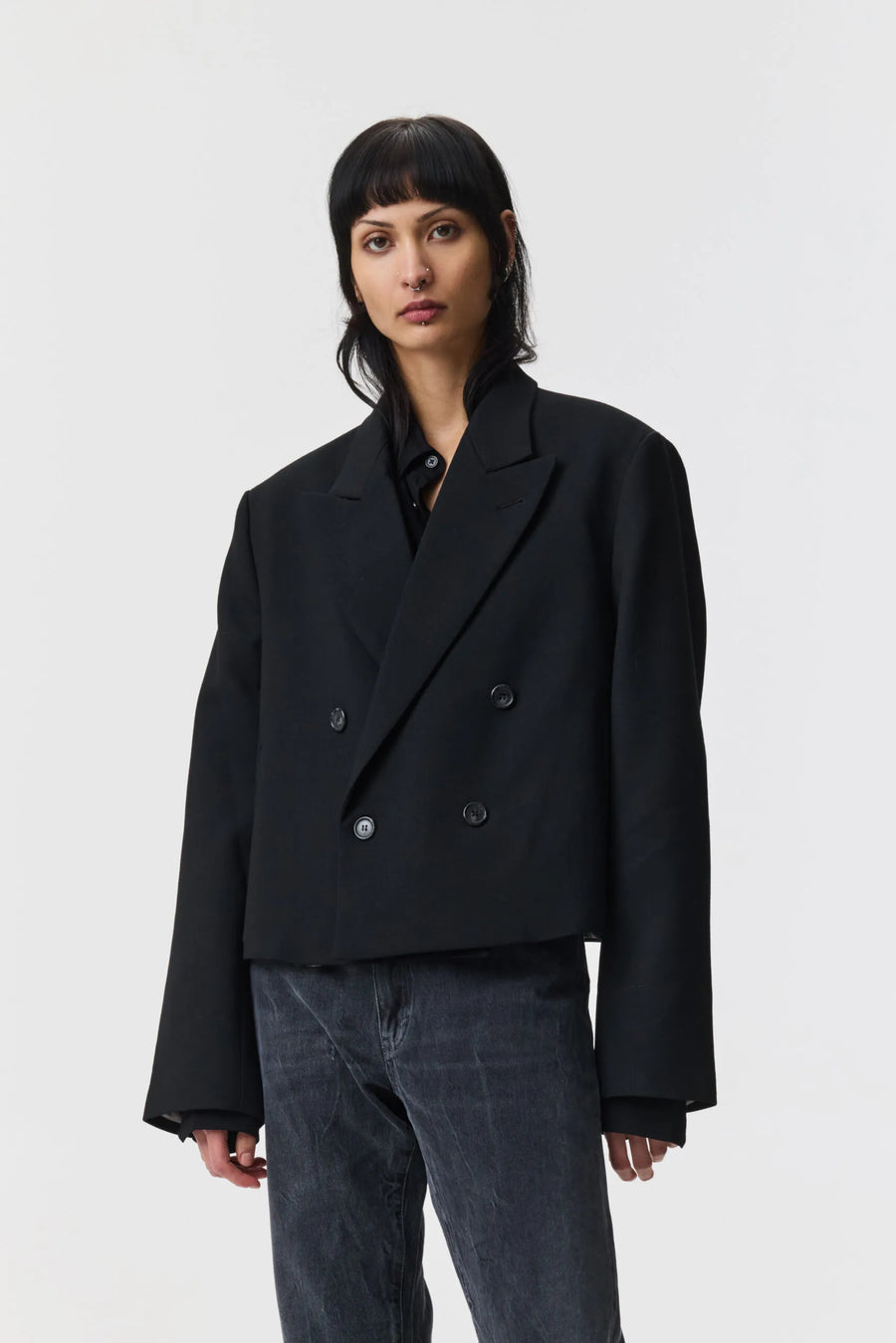 ADNYM OREK COAT IN BLACK