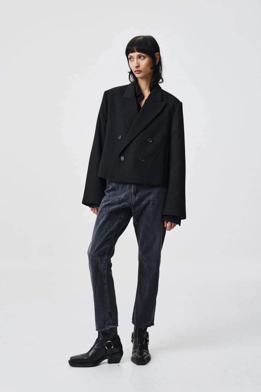 ADNYM OREK COAT IN BLACK