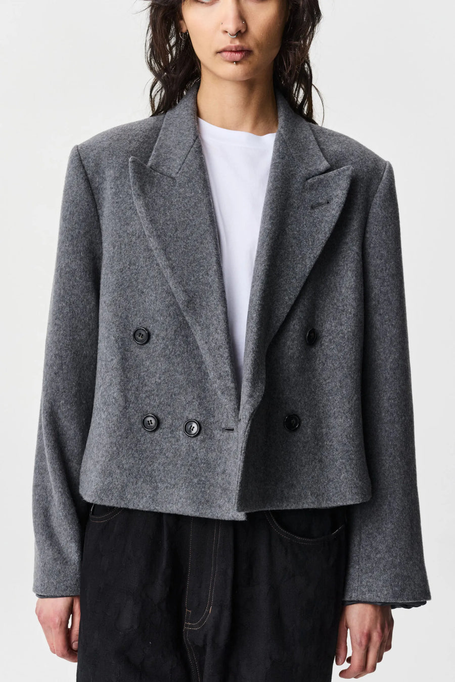 ADNYM OREK COAT IN GREY