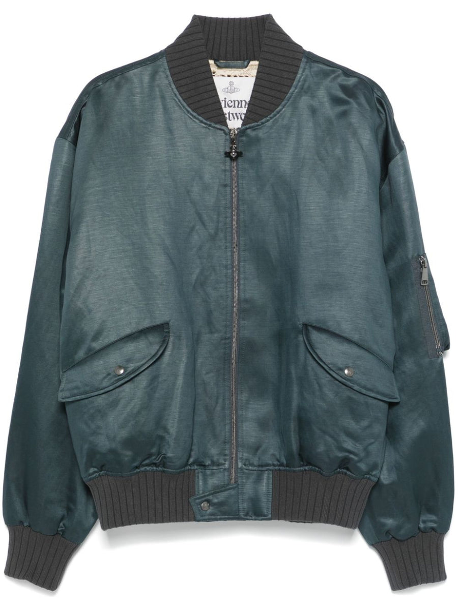 VIVIENNE WESTWOOD BERNARDO BOMBER JACKET IN GREY