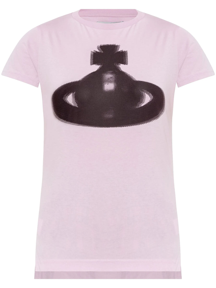 VIVIENNE WESTWOOD HALFTONE ORB CLASSIC T-SHIRT IN PINK