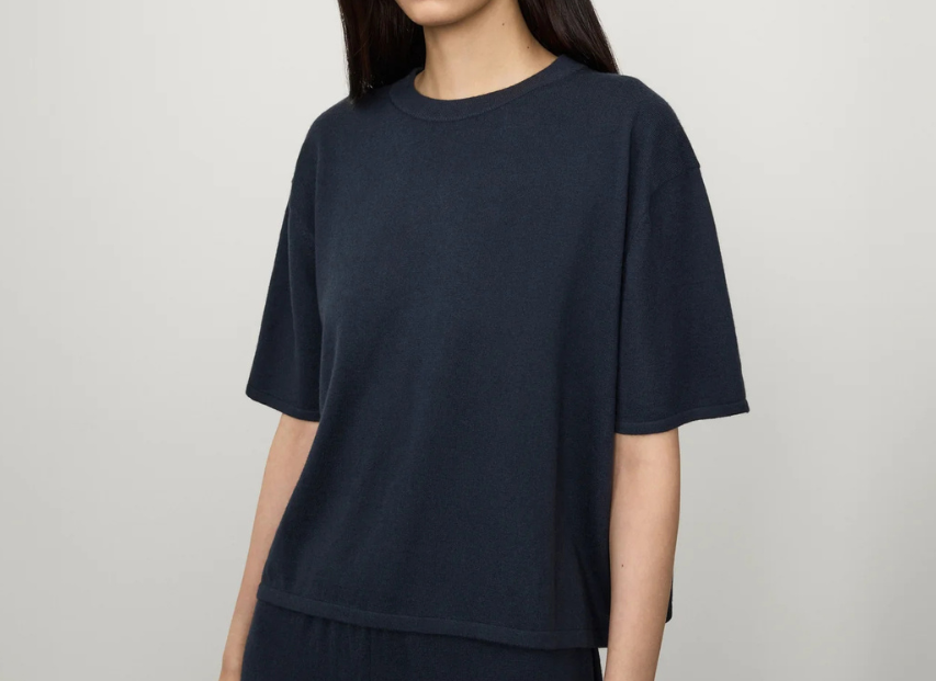 LISA YANG RUBIE T-SHIRT IN INK BLUE