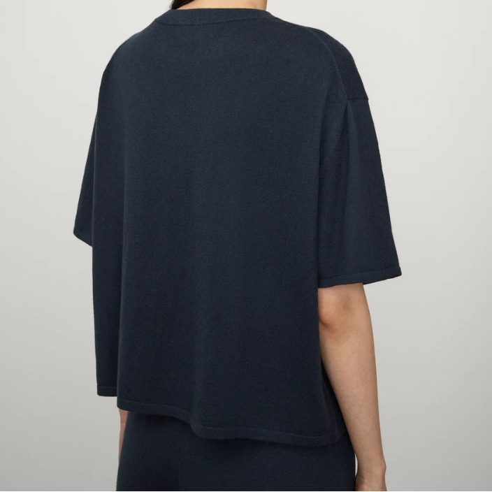 LISA YANG RUBIE T-SHIRT IN INK BLUE