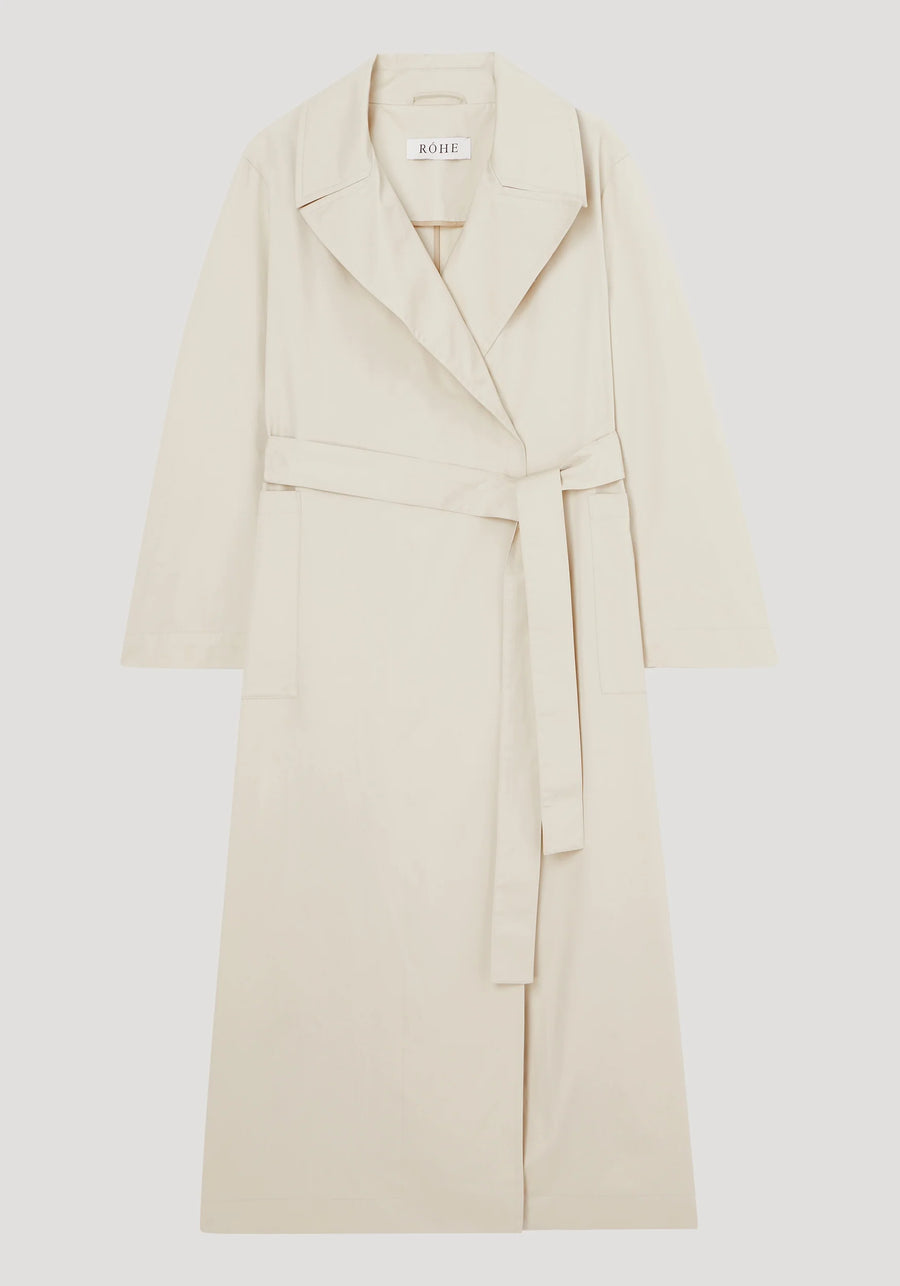 ROHE LONG WRAP TRENCH COAT IN SAND